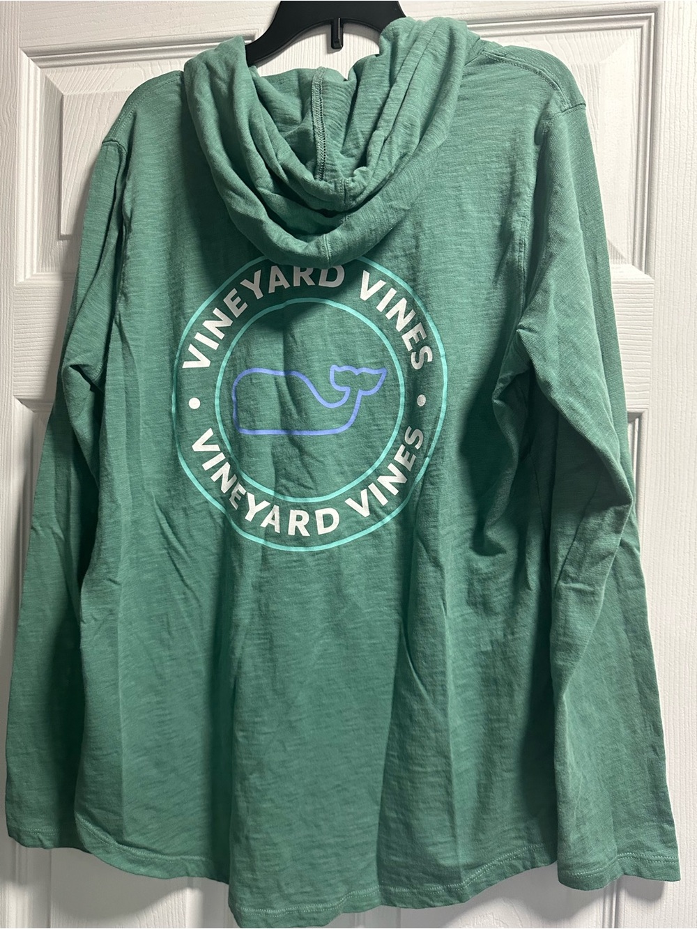 Vineyard Vines Seafoam Pullover Hoodie with Whale Logo